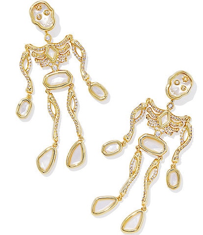 Kendra Scott Skeleton Statement Convertible Stud Chandelier Earrings