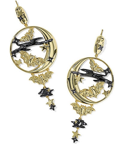 Kendra Scott Spooky Night Bat Statement Drop Earrings