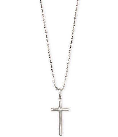 Kendra Scott Sterling Silver Cross Charm Pendant Necklace