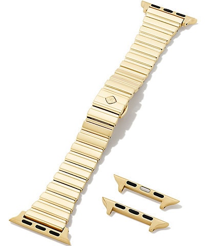 Kendra Scott Women's Leanor Gold Tone Stainless Steel Narrow Bracelet Apple Watch Band