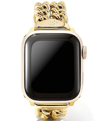 Kendra Scott Women's Whitley Double Chain Gold Tone Stainless Steel Bracelet Apple Watch Band