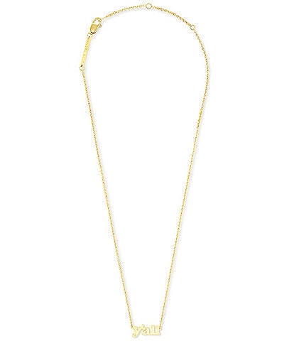 Kendra Scott Y'all 18k Gold Vermeil Short Pendant Necklace
