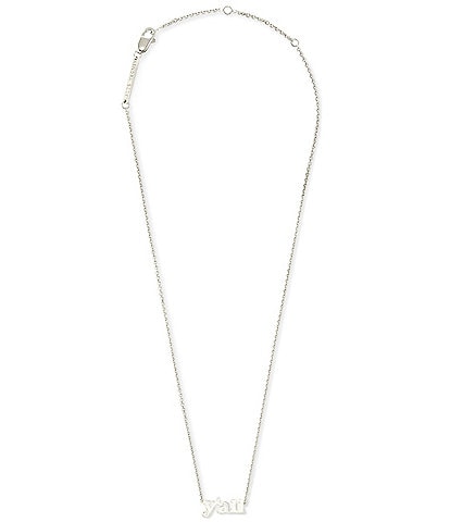 Kendra Scott Y'all Sterling Silver Short Pendant Necklace