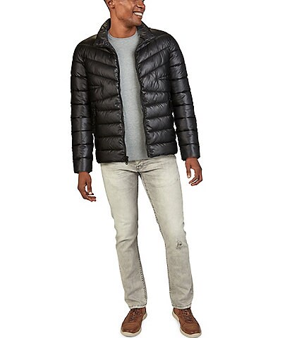 Kenneth Cole New York Men's CF Zip Mixed Quilted Packable Puffer Jacket