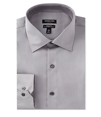 Kenneth Cole New York Non-Iron Regular Fit Spread Collar Solid Dress Shirt