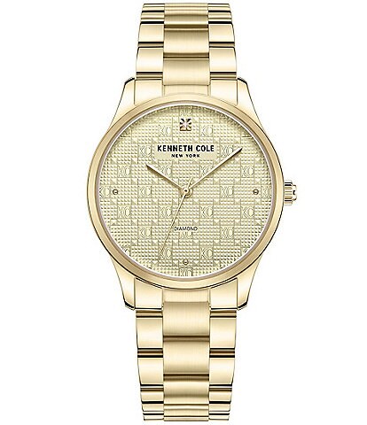Kenneth Cole New York Women's Analog Gold Tone Stainless Steel Bracelet Watch