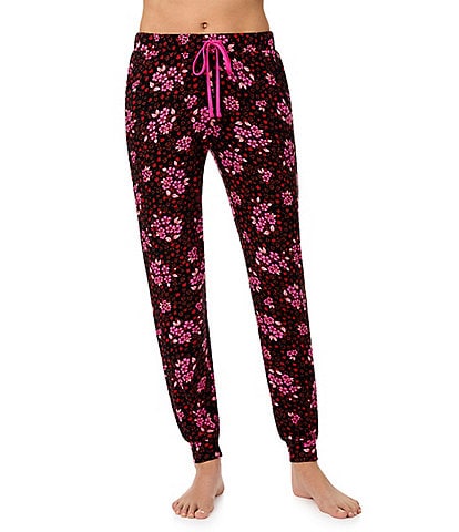 Kensie Jersey Knit Animal Bouquet Coordinating Sleep Joggers