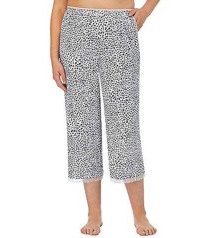 Kensie Plus Size Printed Coordinating Capri Sleep Pants