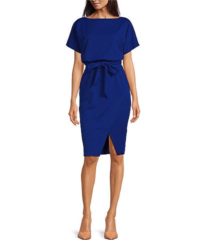 Jessica Howard NEW Cobalt Blue Womens Size 6 Lace Illusion Sheath Dress 