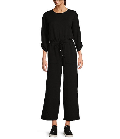 Kinesis 3/4 Sleeve Wide Leg Jumpsuit