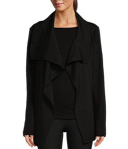 Kinesis Asymmetrical Drape Front Long Sleeve Jacket