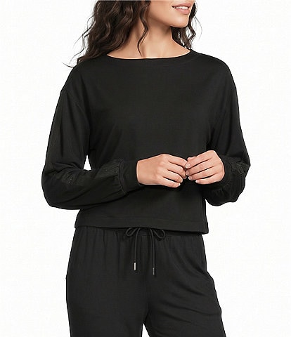 Kinesis Boat Neck Long Sleeve Double Knit Pullover