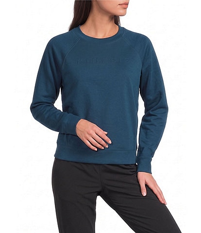 Kinesis Embossed Logo Crew Neck Long Sleeve Raglan Sweatshirt