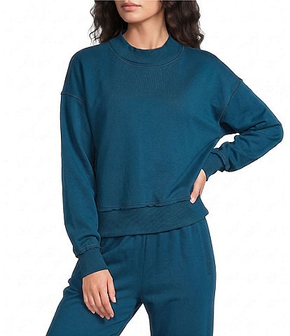 Kinesis Fleece Mock Neck Long Sleeve Pullover