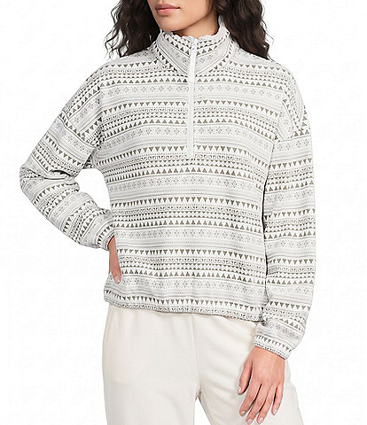 Kinesis Half Zip Long Sleeve Patch Pocket Knit Jacquard Pullover