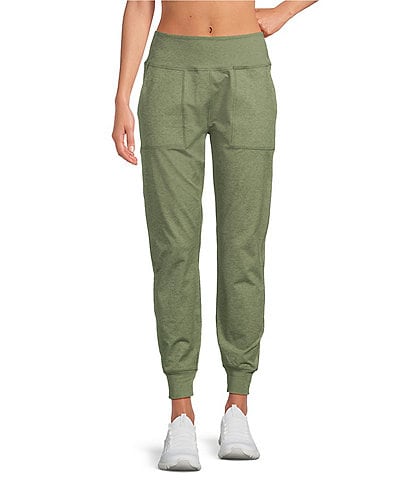Kinesis High Rise Slim Sueded Jersey Moisture Wicking Pull-On Joggers
