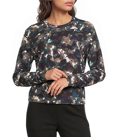 Kinesis Printed Core Crew Neck Long Sleeve Tee