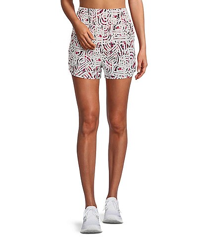 Kinesis Printed Wind Runner High Waisted Pull-On Woven Shorts