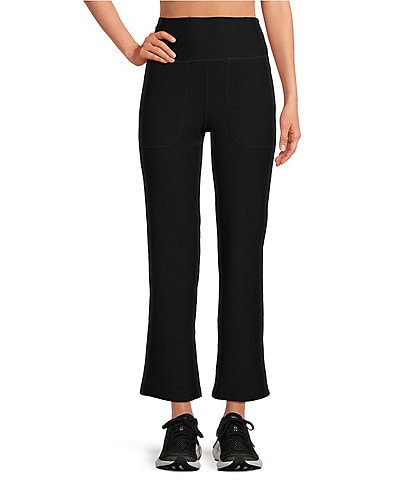 Kinesis Ribbed High Waisted Cropped Bootcut Pants