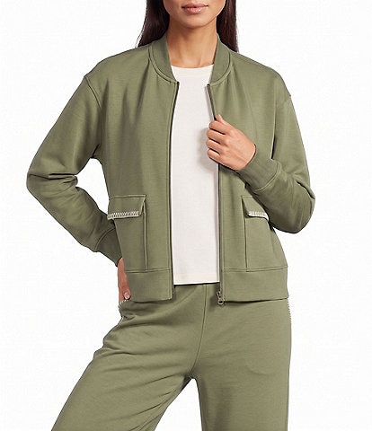 Kinesis Scuba Whipstitch Embroidered Collared Long Sleeve Baseball Bomber Coordinating Jacket