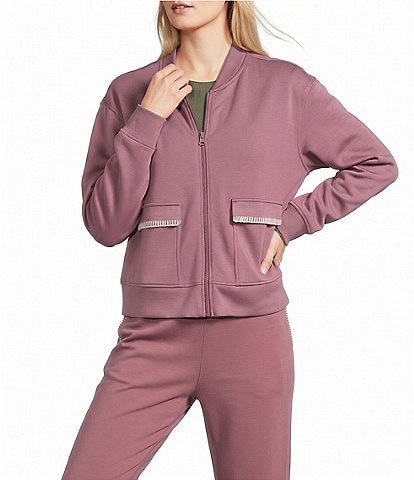 Kinesis Scuba Whipstitch Embroidered Collared Long Sleeve Baseball Bomber Coordinating Jacket
