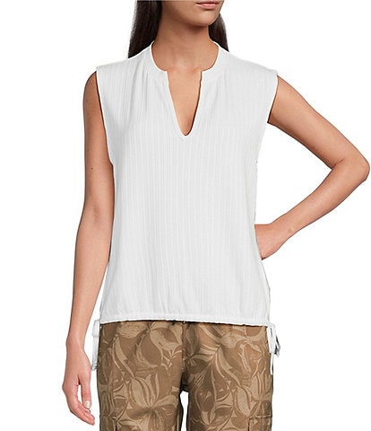 Kinesis Sleeveless Split Neck Top