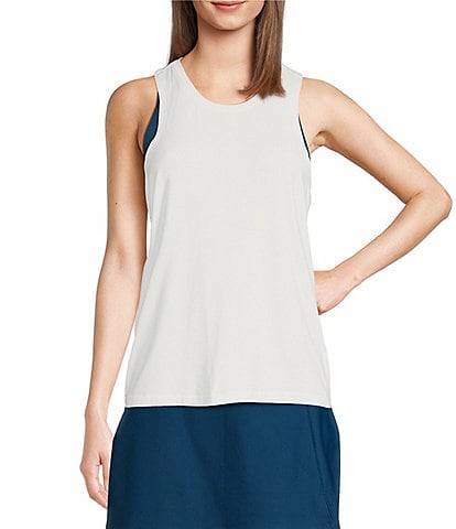 Kinesis x Katherine Mason Solid Crew Neck Sleeveless Racerback Muscle Tank