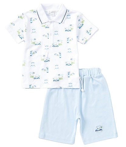 Kissy Kissy Baby Boys 3-24 Months Golf Print Button Collar Shirt & Shorts Set