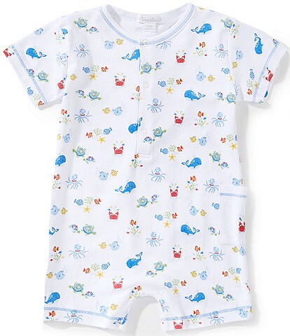 Kissy Kissy Baby Ocean Antics Printed Short Sleeve Playsuit