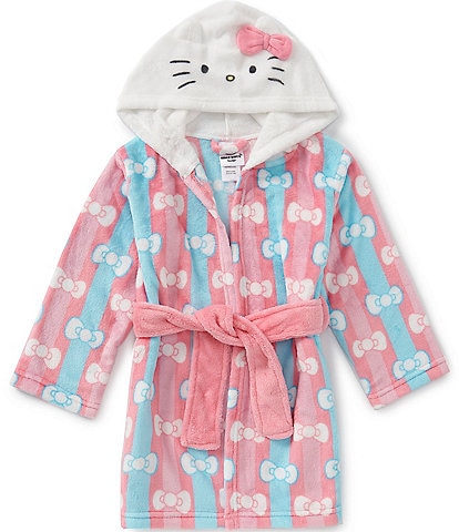 Komar Kids Girls Long Sleeve Hello Kitty Wrap Robe
