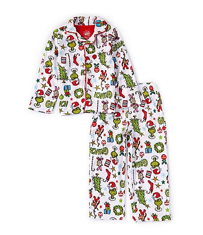 Komar Kids Little Boys 2T-4T Grinch Printed 2-Piece Pajama Set