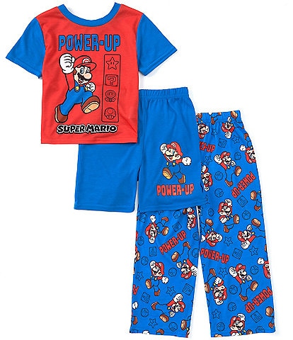 Komar Kids Little/Big Boys 4-10 Short Sleeve Super Mario 3-Piece Set