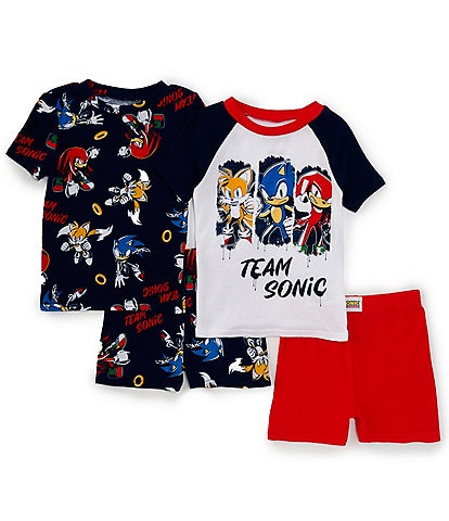 Komar Kids Little/Big Boys 4-10 Sonic 4-Piece T-Shirt & Shorts Pajama Set