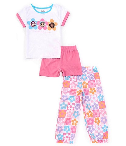 Komar Kids Little/Big Girls 4-10 3-Piece Barbie/Daisy Pajama Set