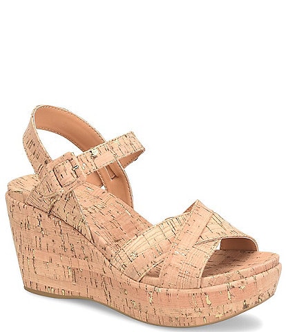 Kork-Ease Ava 2.0 Cork Banded Ankle Strap Wedge Sandals