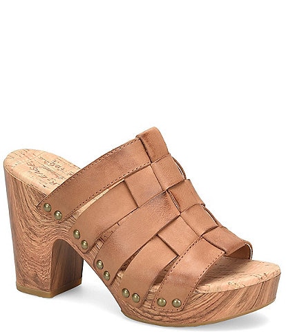 Kork-Ease Devan Woven Leather Platform Sandals