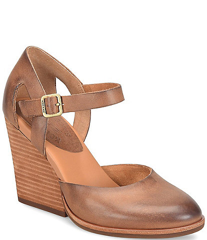 Kork-Ease Harlow Leather Mary Jane Wedge Pumps