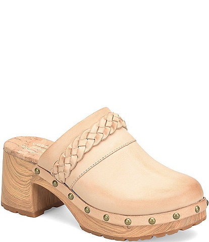 Kork-Ease Tilly Braided Detail Leather Platform Clogs