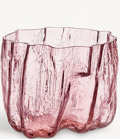 Kosta Boda Crackle Low Vase