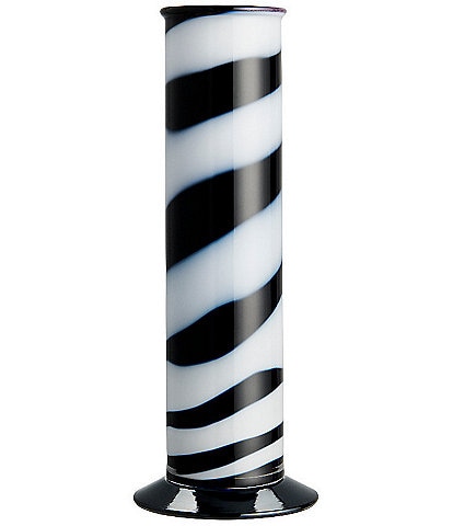 Kosta Boda Lab Cylinder Vase Black / White