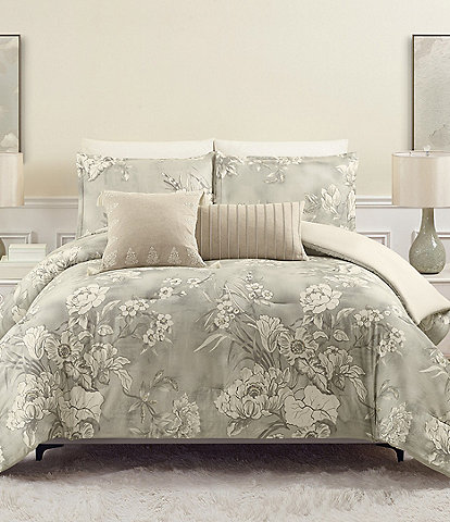 Kravet Neutral Floral Comforter Mini Set