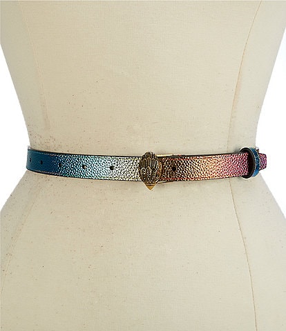 Kurt Geiger London .78#double; Metallic Rainbow Belt
