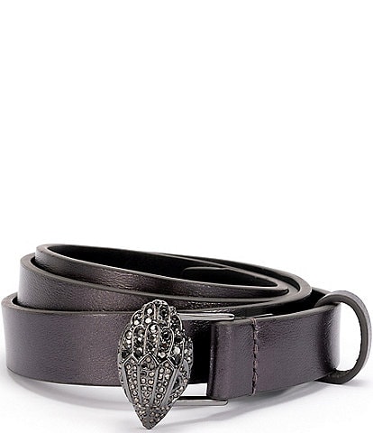 Kurt Geiger London 0.78" Drenched Metallic Leather Belt