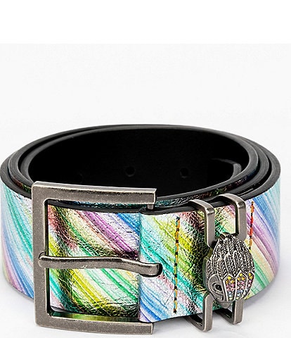 Kurt Geiger London 0.78" Octavia Rainbow Leather Belt