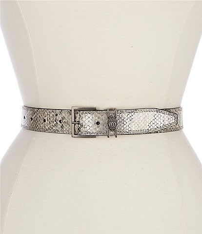 Kurt Geiger London 1.18" Snake Leather Shoreditch Belt