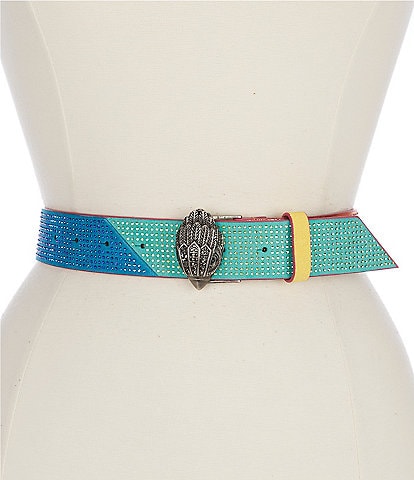 Kurt Geiger London 1.49" Bright Rainbow Scratchy Belt