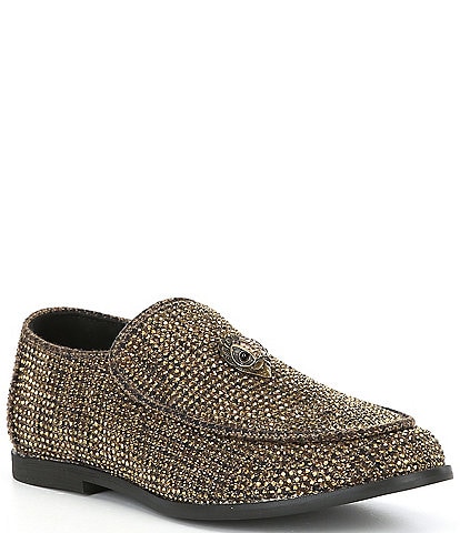 Kurt Geiger London Boys' Hugh Eagle Drench Gold Crystals Slip-Ons (Youth)