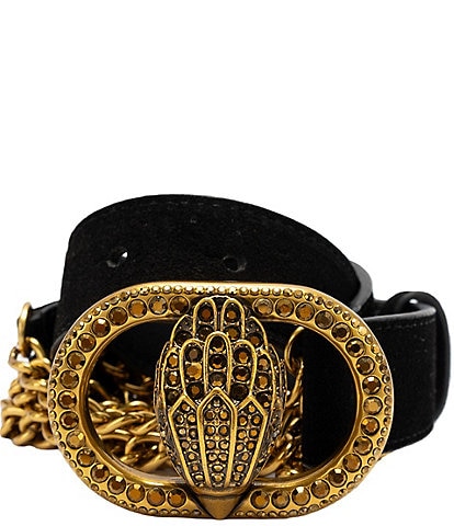 Kurt Geiger London Chelsea Leather Chain Belt