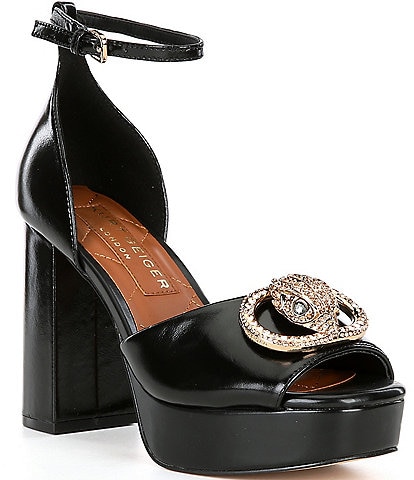 Kurt Geiger London Chelsea Leather Platform Sandals