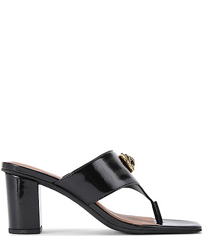 Kurt Geiger London Chelsea Patent Leather T-Bar Sandals